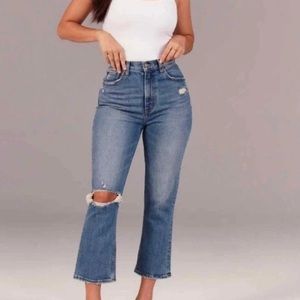 Abercrombie & Fitch Ultra High Rise Kick Flare Jeans Sz 28/6 Regular